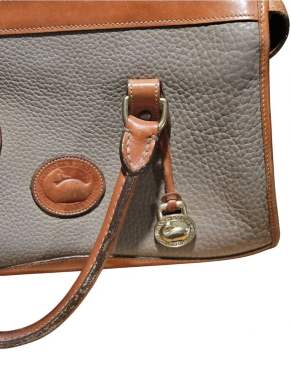 Vintage Dooney & Bourke Satchel One Size Brown & Beige